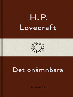 cover image of Det onämnbara